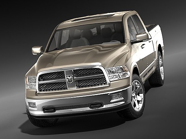 3d dodge ram 2009 double - dodge ram 2009 double cab midpoly... by squir